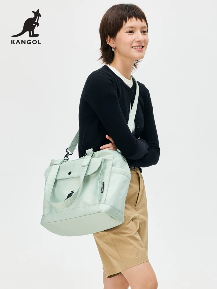 KANGOL Waterproof shoulder bag with zipper, capacious one-shoulder bag