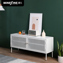 Maifan Vietnam imported TV cabinet wrought iron locker modern simple white TV cabinet Nordic creative low cabinet