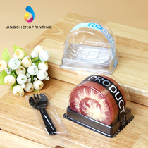 Transparent Red Velvet Cake Roll Box Round Dream Dragon Roll Packing Box Baking Single Tiger Leather Swiss Roll Packing Box