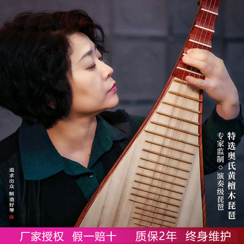 Lehai pipa rosewood peony headdress expert supervisor 974JZ professional performance of national musical instruments