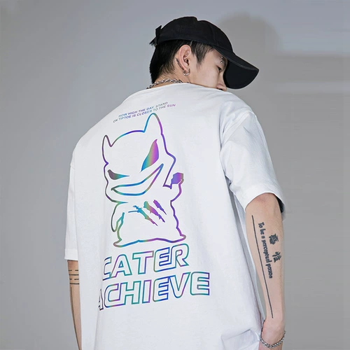 Хлопковая футболка с коротким рукавом, летняя парная одежда для влюбленных для отдыха, 2021 года, городской стиль, оверсайз