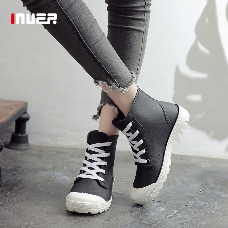 Rain Shoes Women Korean Fashion Money Outside Wearing Adult Rain Boots Cute Short Drum Students Anti Slip Waterproof Shoes Water Boots Gel Shoes