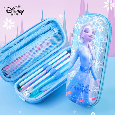 迪士尼笔袋女孩大容量流行高级感女生铅笔盒可爱简约儿童铅笔袋女童幼儿园文具袋儿童大容量笔盒小学生文具盒