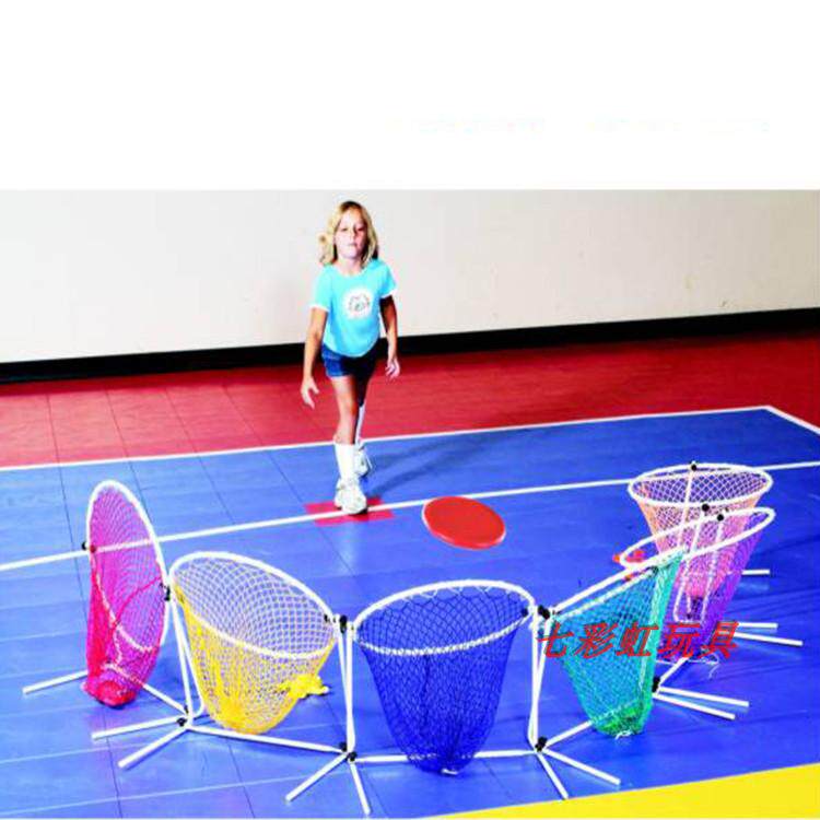 Carlemmy Brands Kindergarten Feel Integrated Equipment Round Throwing Nets Children Sandbags Flying Saucer Bags Frame Balls Toys