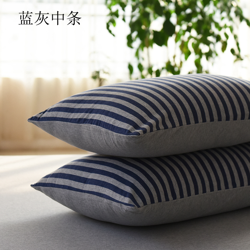 Sọc đan gối bông bông bông MUJI Tenjiku 48 * 74cm bông gối chỉ có một cặp single-shot 2 - Gối trường hợp gối chặn vỏ đỗ