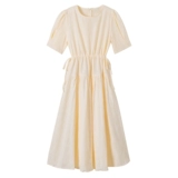 法丝璐 Ретро приталенное платье, корсет, длинная юбка, французский ретро стиль, короткий рукав