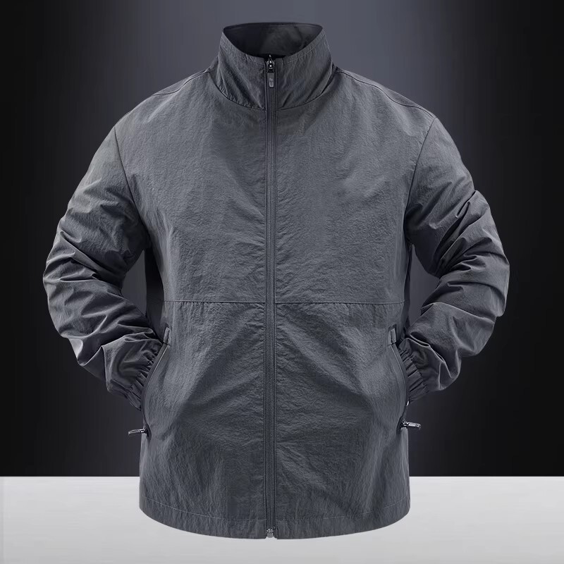 Short Windbreaker Men's Jacket 2026 New Casual Loose Top Thin Windproof Softshell Quick-Dry Outdoor Jacket