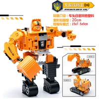 Biến đổi đồ chơi biến thân máy đào phù hợp với xe robot kỹ thuật xe ủi đất xe nâng lớn - Đồ chơi điều khiển từ xa do choi cho be