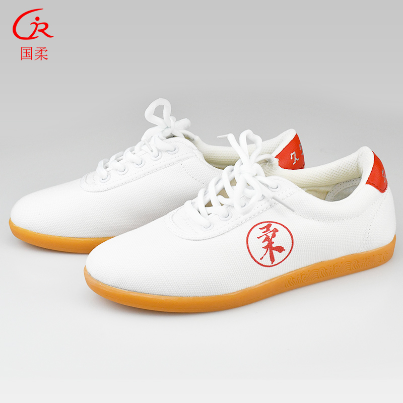 Guojiu new flexible canvas tai chi shoes soft ball show shoes in old Kung fu shoes