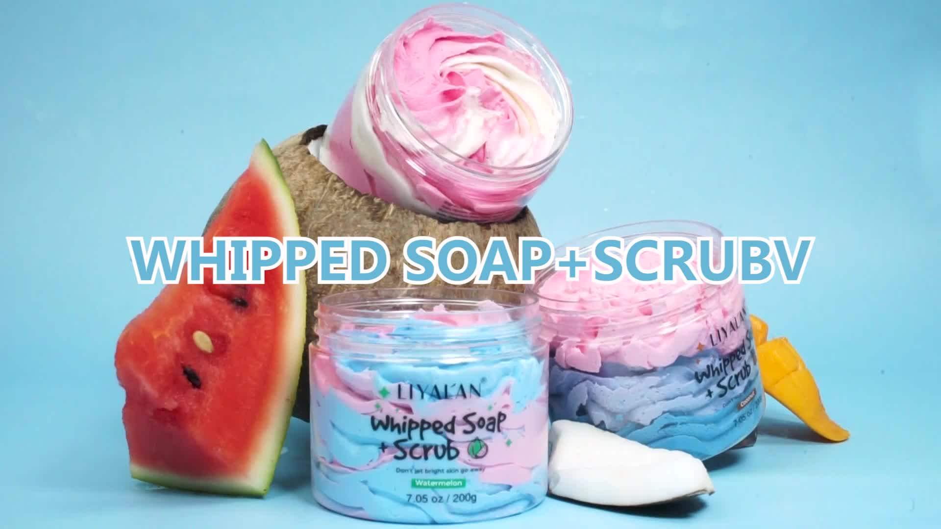 Whipped Soap Bath Shave Cream Soften Body Wash Scrub Moisturizing Shea