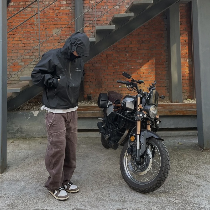 Vibe Magic Pants Cht B136 Dkb Brown Washed Vintage Double-Knee Canvas Work Pants Lumberjack Pants Long Pants