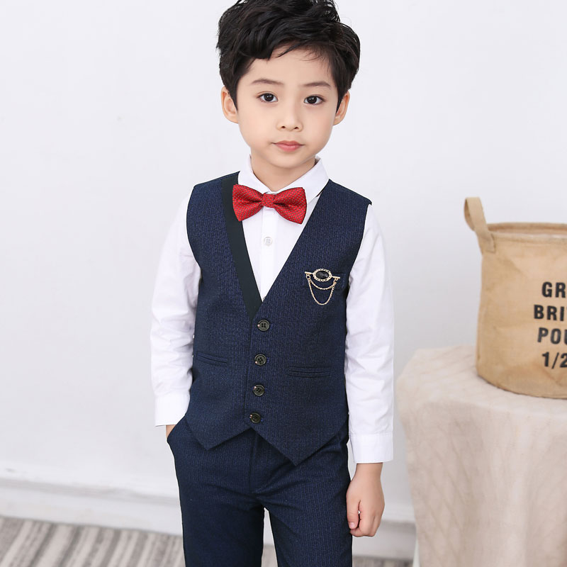 Boy gown suit Inlenwind boy model host Flower Girl Scouter Children Western suit Men's suit suit