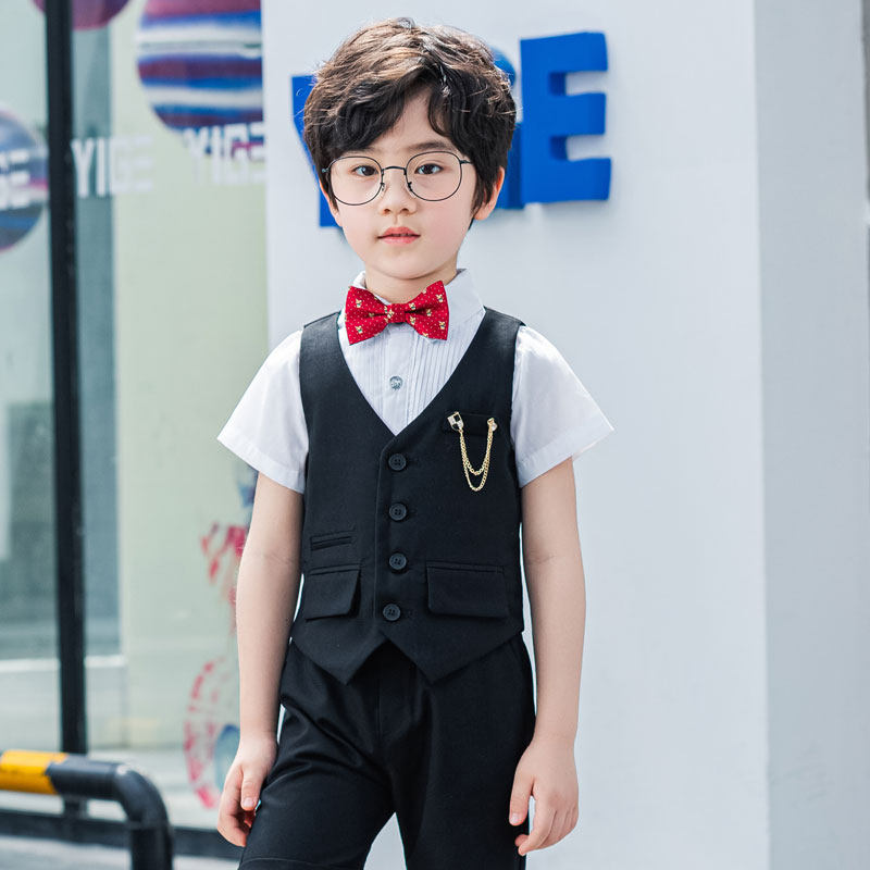 Children's suit suit boy Inron's new handsome boy acting out of a small host gown flower-boy suit