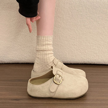 Thick-Soled Birkenstock Shoes for Women 2026 New Spring Style with Hidden Height Increase, Closed-Toe Slip-On Birkenstock Shoes with Buckle Mule Shoes