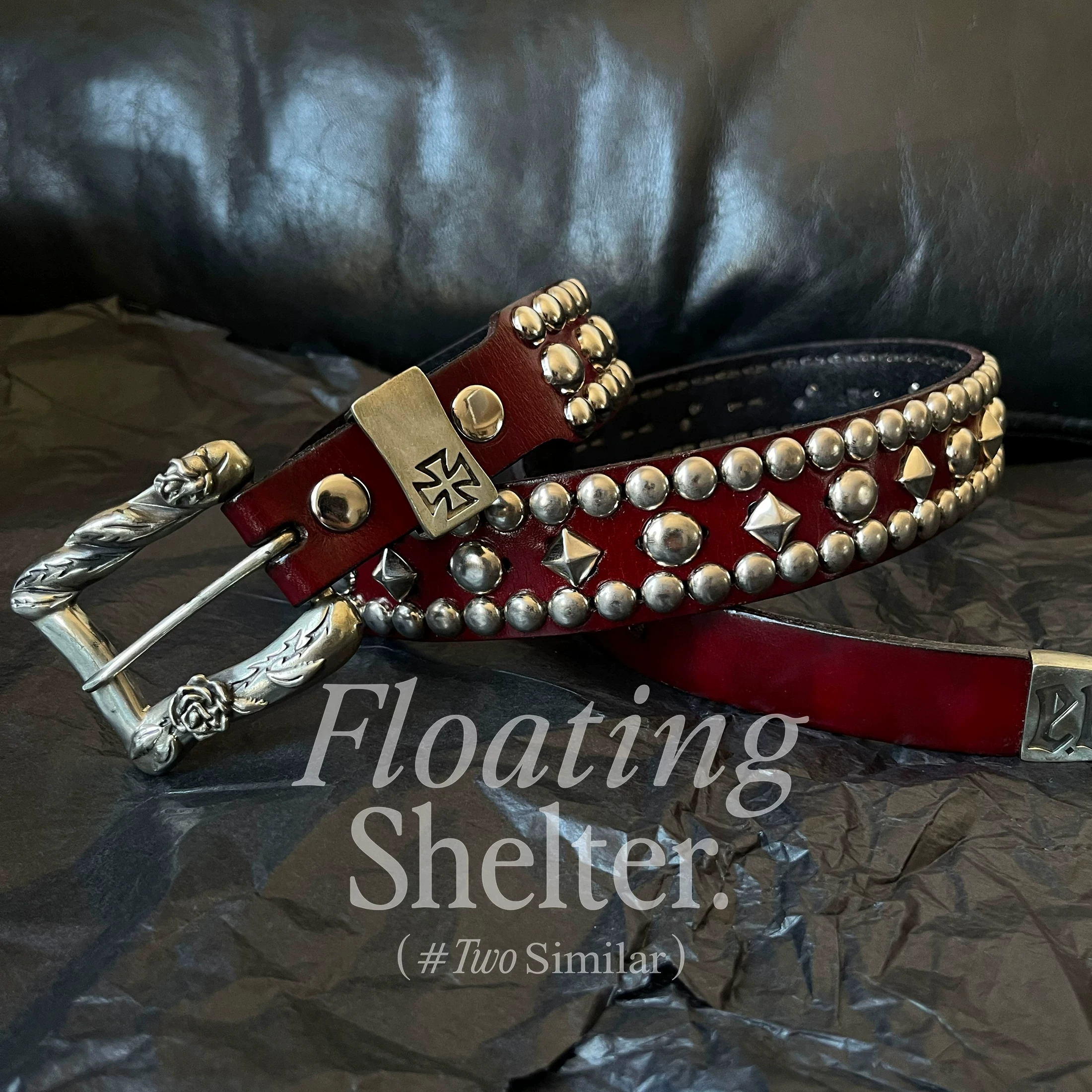 [ERD Belt Collection] Меланхоличная богато-розовая во второйGeneration заклепки в стиле панк-рок пояса мульти-стили