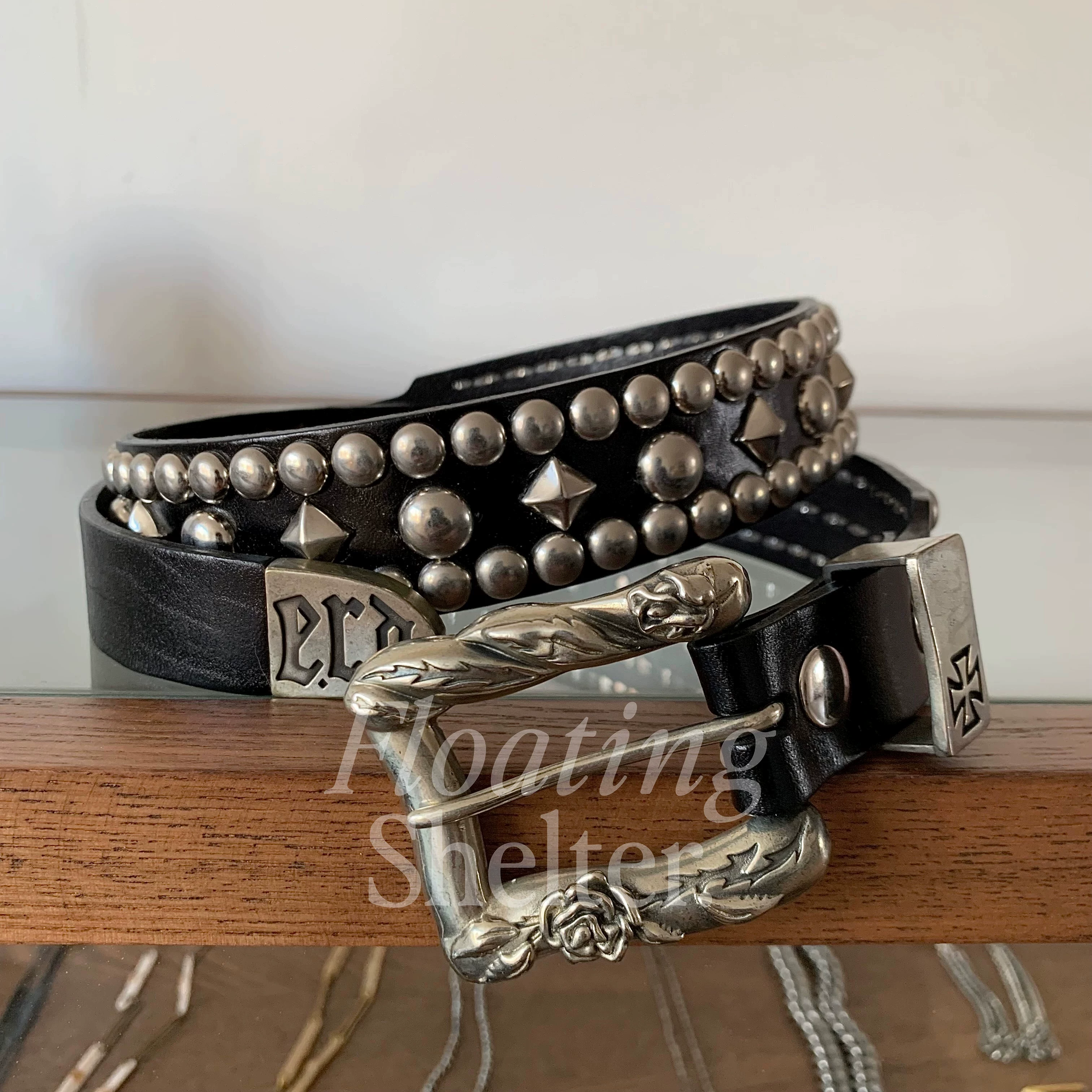 [ERD Belt Collection] Меланхоличная богато-розовая во второйGeneration заклепки в стиле панк-рок пояса мульти-стили
