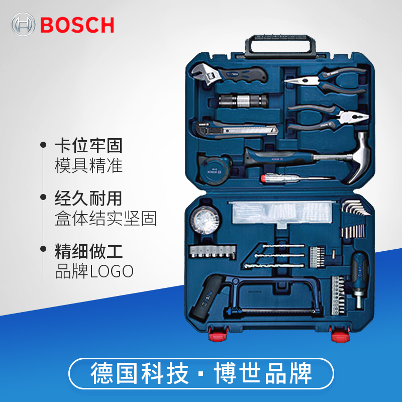 Bosch 108 piece tool set woodworking toolbox multifunctional home spare repair hardware combination