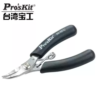 Taiwan Baogong mouth pliers stainless steel non-dental pliers mini palm 4 inch round flat nozzle curved tip pliers manual pliers