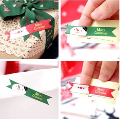 Christmas small stickers DIY gift stickers Christmas tree Santa elk snowman socks gift packaging stickers
