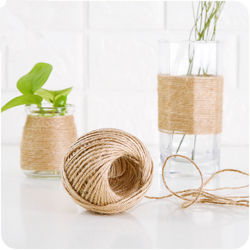 Creative Background Wall Decoration Hemp Rope Original Wood Color Natural Hemp Rope Handmade DIY Handmade Box Package Matching Strapping Without Mark