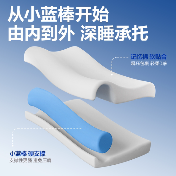 网易严选枕头B03小蓝棒记忆棉枕慢回弹深睡枕助睡眠护颈椎枕芯