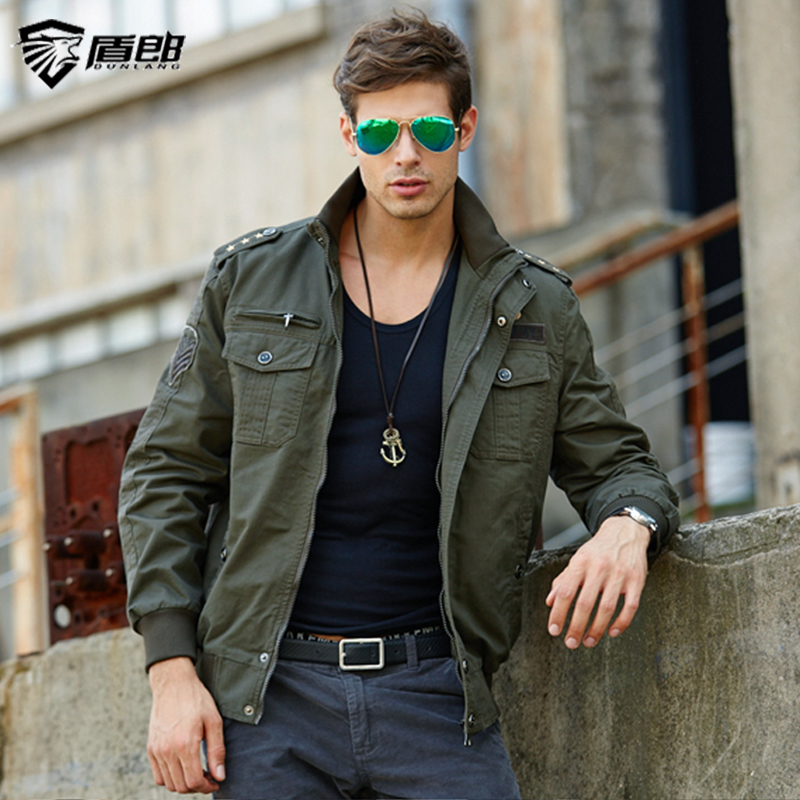 Winter Thickened Men's Pilot Jacket Outdoor Leisure Sports Plus Suede Medium Long Version Pure Cotton Dad Tooling Jacket