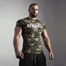 Muscle Doctoral Brothers Summer Tide Cards New Sports Camouflares Fitness Short Sleeve T-Shirt Men Speed Dry Fitness Training Wear