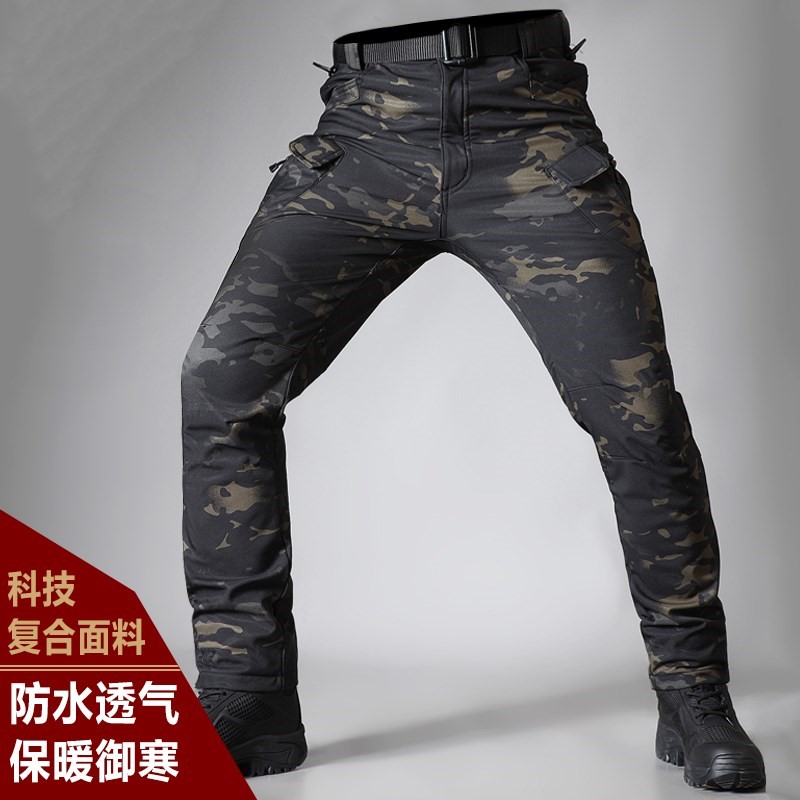 Archon Autumn Winter IX7 Warm Thick Men Soft Shell Fleece Tactics Training Pants Outdoor Military Fan Long Pants Cargo Pants