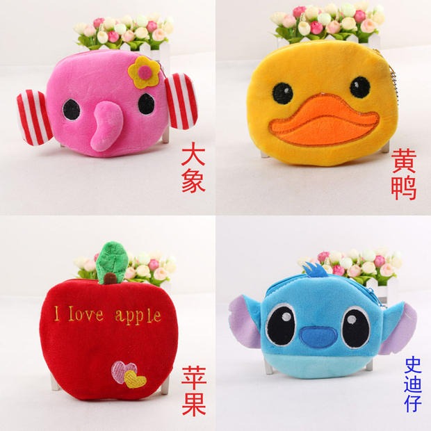Nữ sinh viên Hàn Quốc canvas nghệ thuật ví tiền sáng tạo dễ thương hoạt hình mini ví trẻ em dây kéo túi xu ví nam gucci