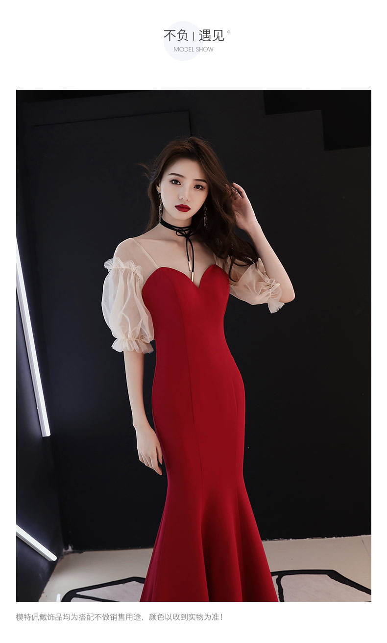Robe de soirée manche bouffante - Ref 3213638 Image 14