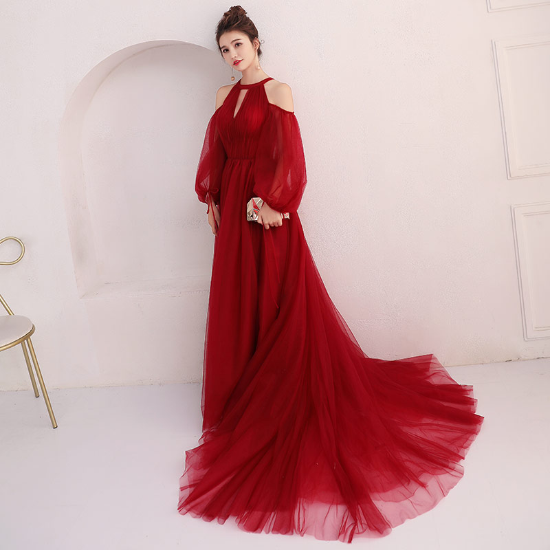 Robe de soirée manchon de cloche - Ref 3211190 Image 4