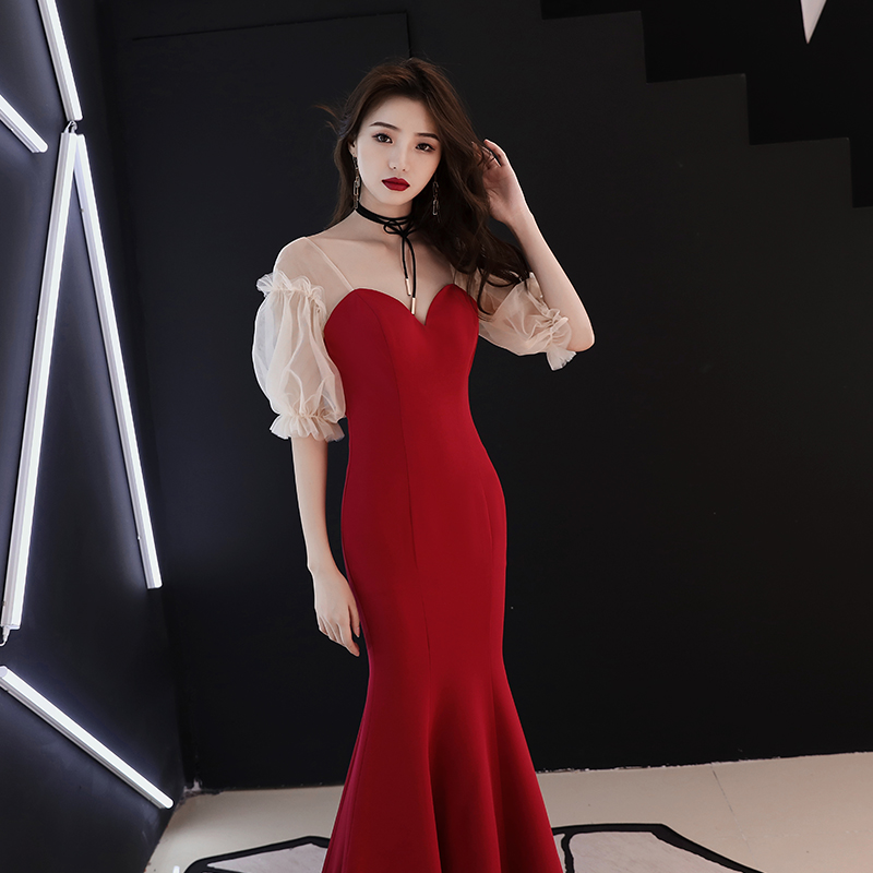 Robe de soirée manche bouffante - Ref 3213638 Image 1