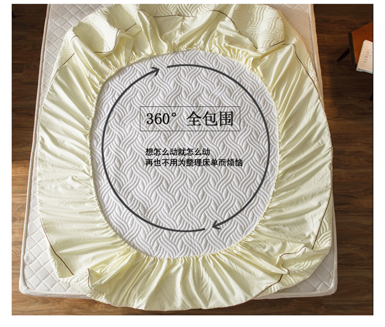 Được trang bị bông bông bông Simmons duy nhất mảnh bảo vệ nắp trượt dày mat mỏng giường nệm bìa 1.8m - Trang bị Covers 	ga giường bo chun