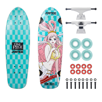 Red Justice one piece King joint skateboard Land surfboard men and women students children brush the street to travel small fish board