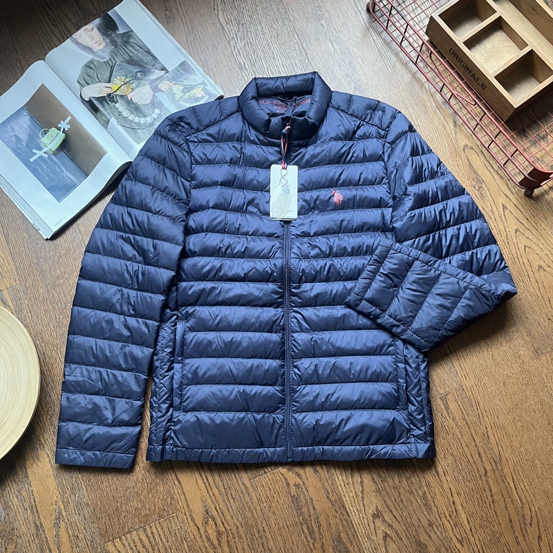 U.S. Polo Assn. U.S. Polo Association Genuine Men's White Duck down Casual Lightweight down Jacket