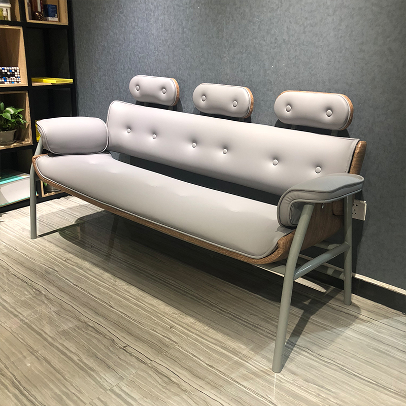 Waiting chair sofa row chair rest chair waiting chair retro hair salon hair salon waiting chair with backrest shop