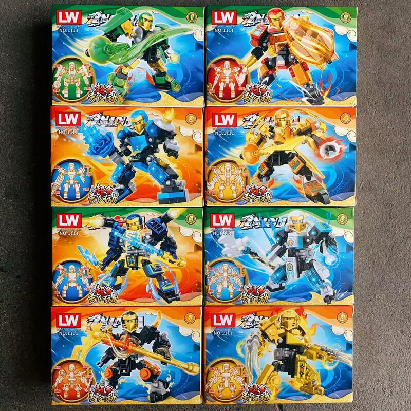 Lw1111 Phantom Kaze Jacko Lloyd Ninja Jointed Action Figure Boy's Educational Assembly Robot Building Block Toy