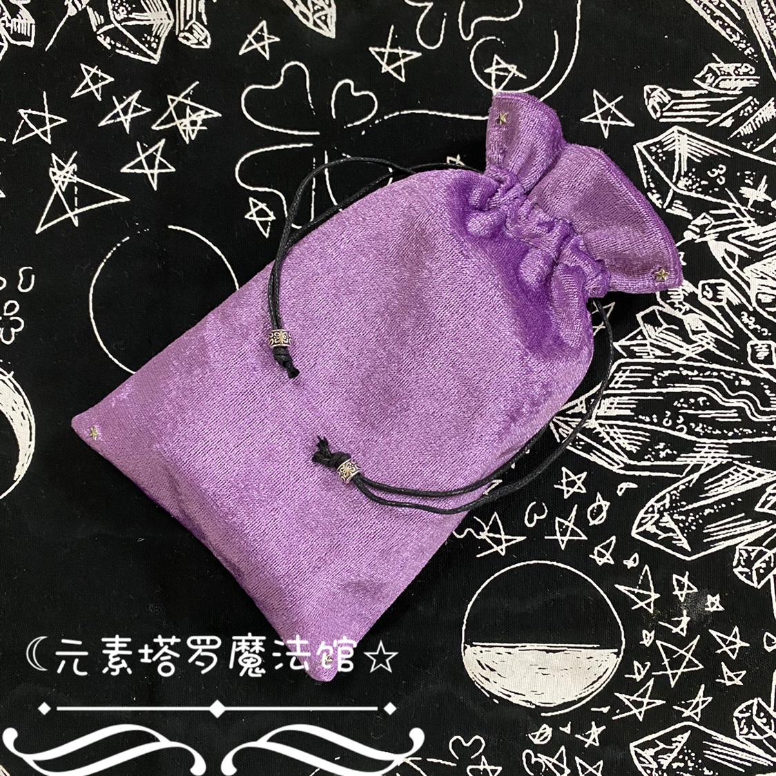 Tarot Table Bustarot Bag Tarro Table Cloth Cushion Romantic Purple Unique Black Back