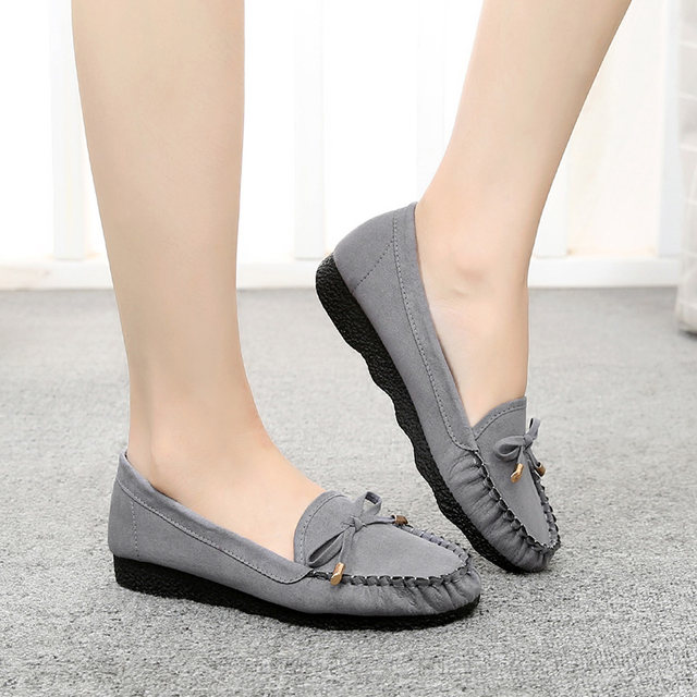 Spring old Beijing cloth shoes women's flat shoes black work shoes women's casual shoes driving shoes bean shoes for women