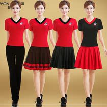 Square dance clothing new set summer short sleeve dancing dress womens skirt half-length dress