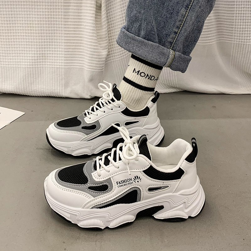 2026 Spring and Autumn Popular Thick-Soled Dad Shoes for Women, High-End Feel, 2026 New Trendy Versatile Casual Sneakers