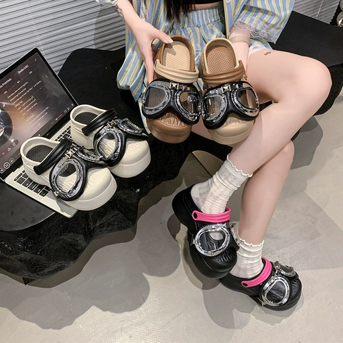 Модные брендовые высокие очки, летняя обувь на платформе, подходит для подростков, в стиле панк