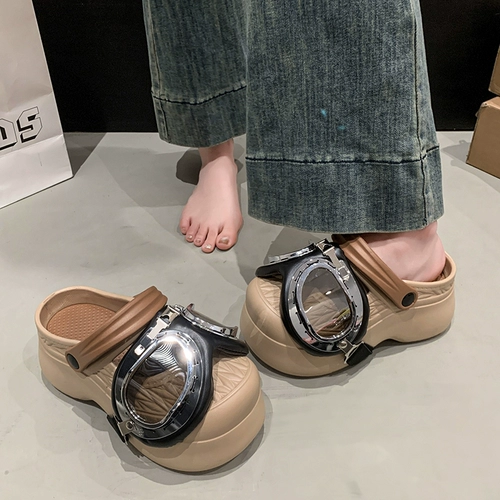 Модные брендовые высокие очки, летняя обувь на платформе, подходит для подростков, в стиле панк