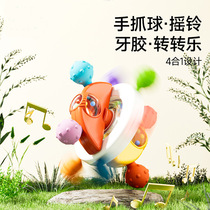 Baby teething ball chewing toy childrens dining table suction cup rattle spinner grab ball Manhattan ball toy