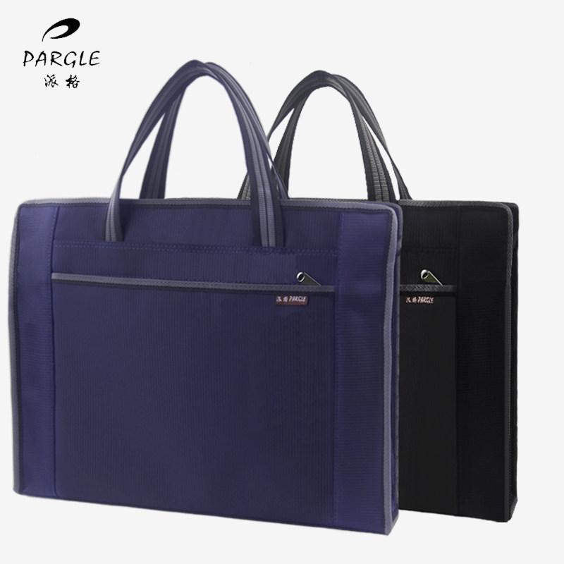 Fashion Handbag Male Canvas Briefcase File Meeting Package Brief Business Office Document Bag Large Capacity Waterproof