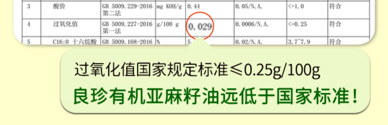 【有机无添加】初榨食用亚麻籽油