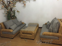Furniture of vine vine sofa combination living room natural vine chair sofa three people bamboo vine sofa