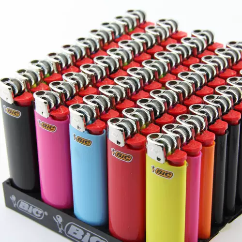 Французский бик утилизация BIC LIGHT SLIM Pure Color Черно -белый пожарный взрыв Колесо колесо Огненное камень J3