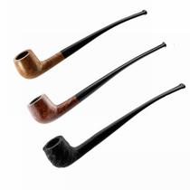 Italian small lightweight long stem Heather pipe PIPEMASTER smooth straight bucket 3mm flue
