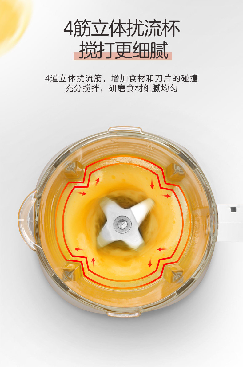 美的 全自动破壁机 10大功能菜单 1L 图6